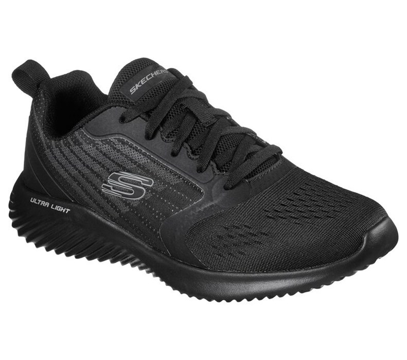 Skechers Herr Svarta Sneakers - Bounder - Verkona - Sverige (UZGPN-8751)